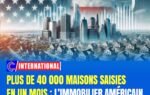 PLUS DE 40 000 MAISONS SAISIES EN UN MOIS : L’IMMOBILIER AMÉRICAIN SOUS PRESSION